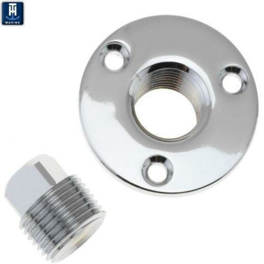 T-H Marine Garboard Drain Plug Chrome Plumbing & Drains