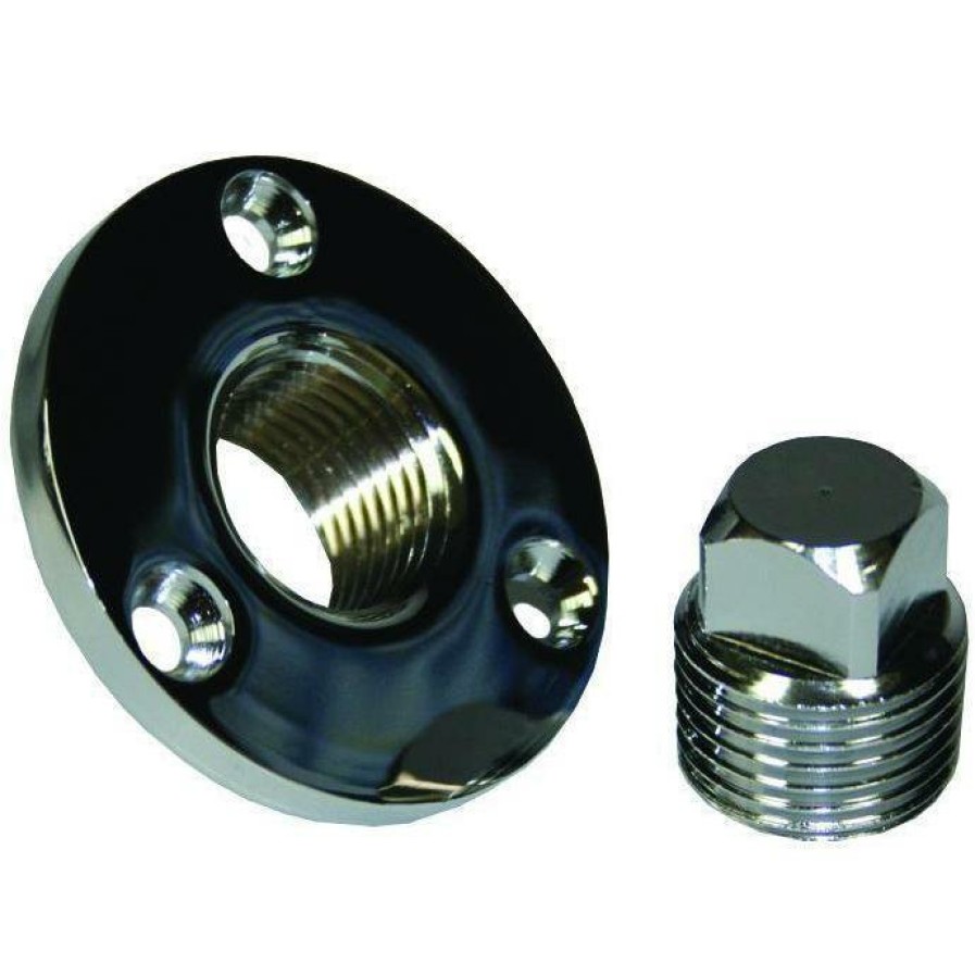 T-H Marine Garboard Drain Plug Chrome Plumbing & Drains