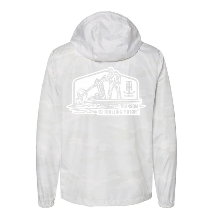 T-H Marine White Camo Lightweight Windbreaker Jacket Hoodies