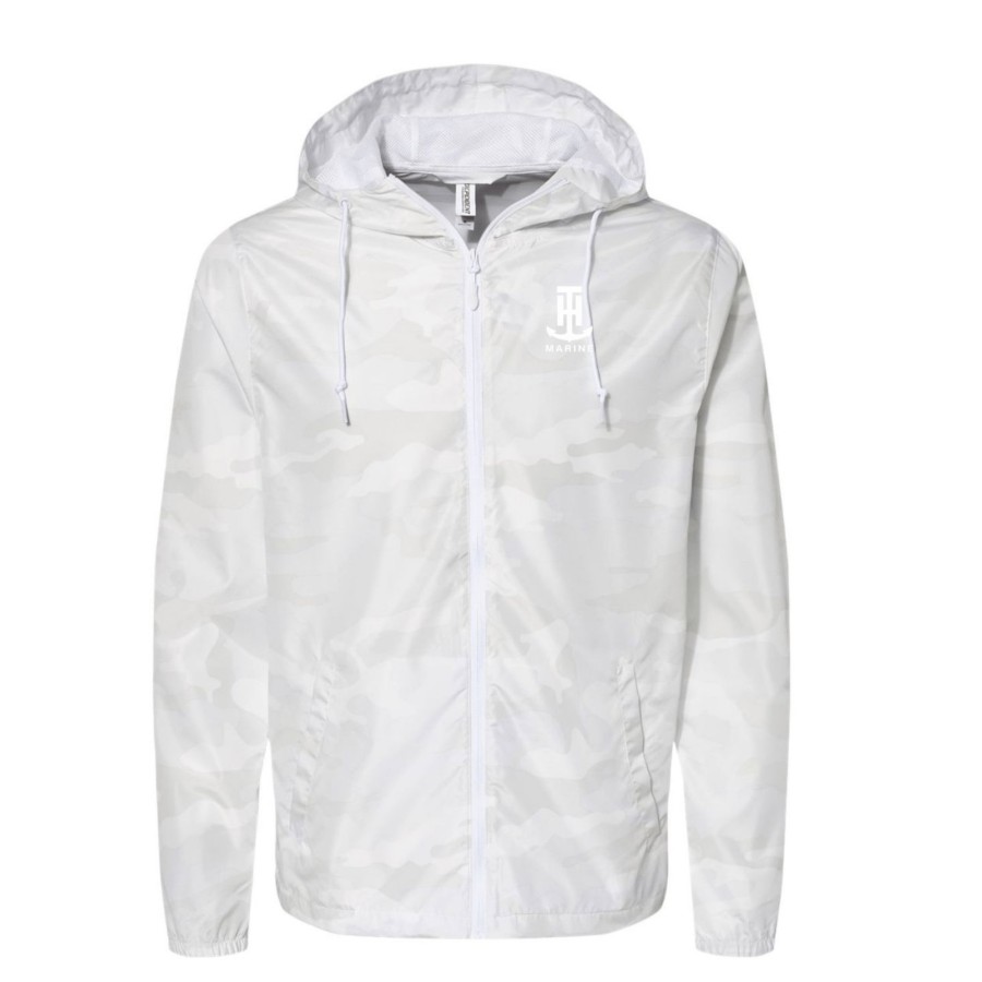 T-H Marine White Camo Lightweight Windbreaker Jacket Hoodies