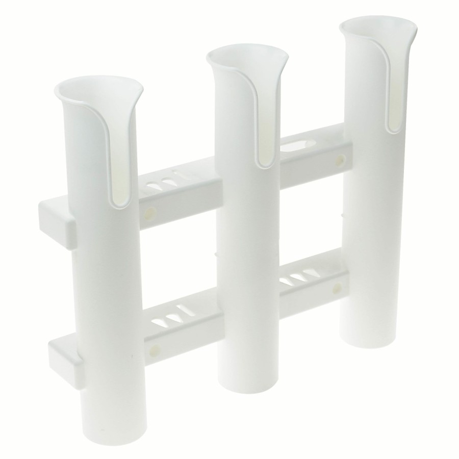 T-H Marine 3 Rack White Rod Holder Organization