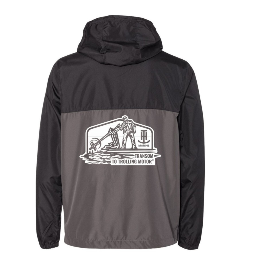 T-H Marine Black/Graphite Lightweight Windbreaker Jacket Hoodies