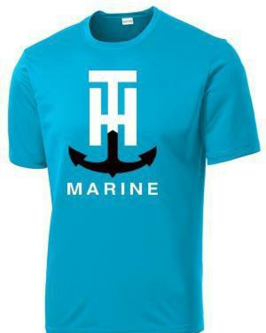 T-H Marine Neon Blue Short Sleeve Performance T-Shirt Tees