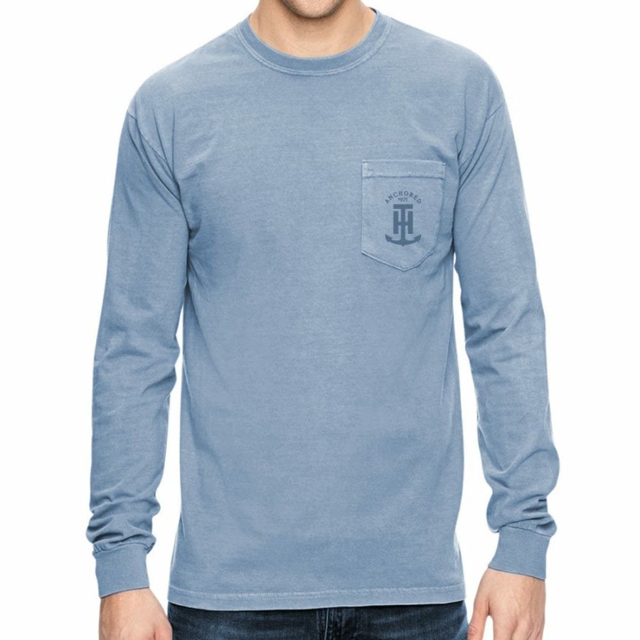 T-H Marine Blue Stay Anchored Long Sleeve Shirt Tees