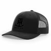 T-H Marine Black And Black Logo Snapback Hats