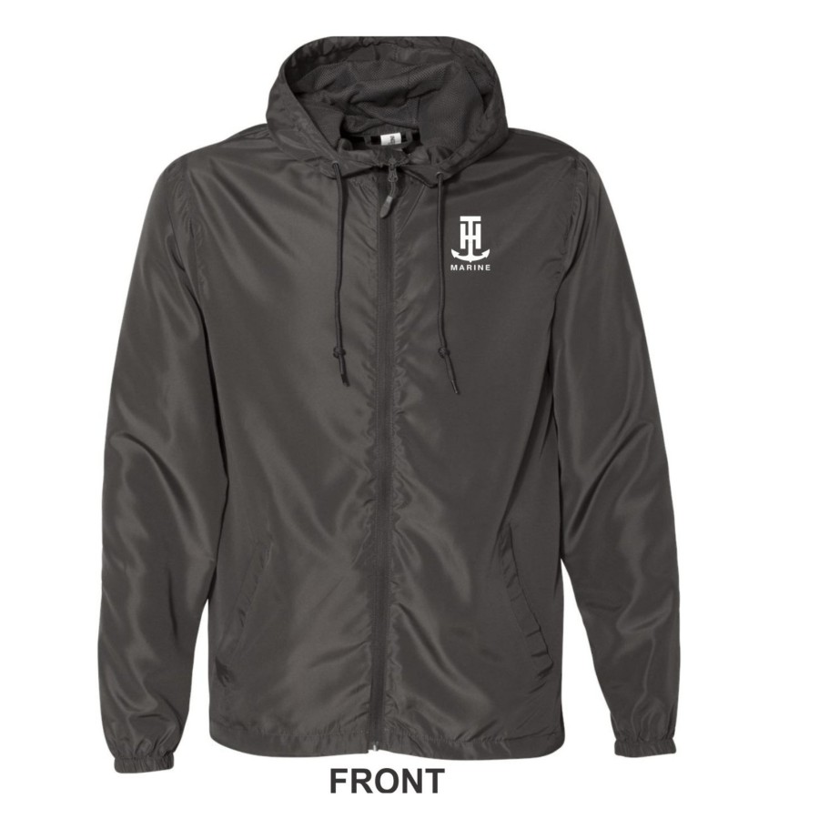 T-H Marine Graphite Lightweight Windbreaker Jacket Hoodies