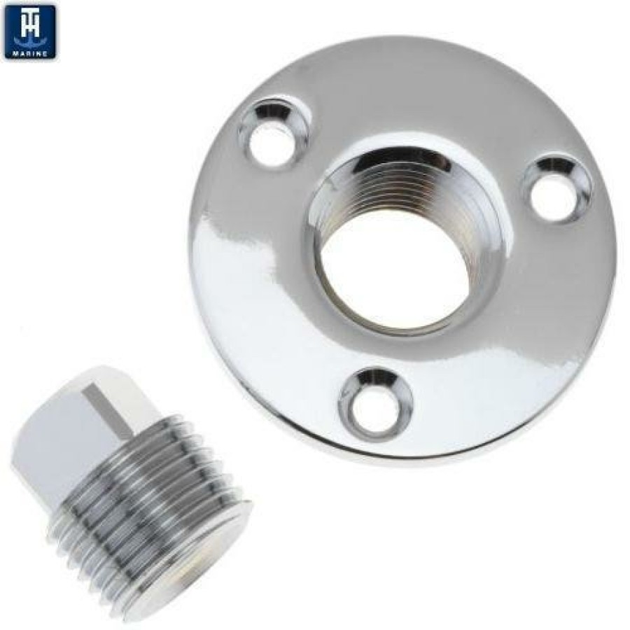 T-H Marine Garboard Drain Plug Chrome Trailer Essentials