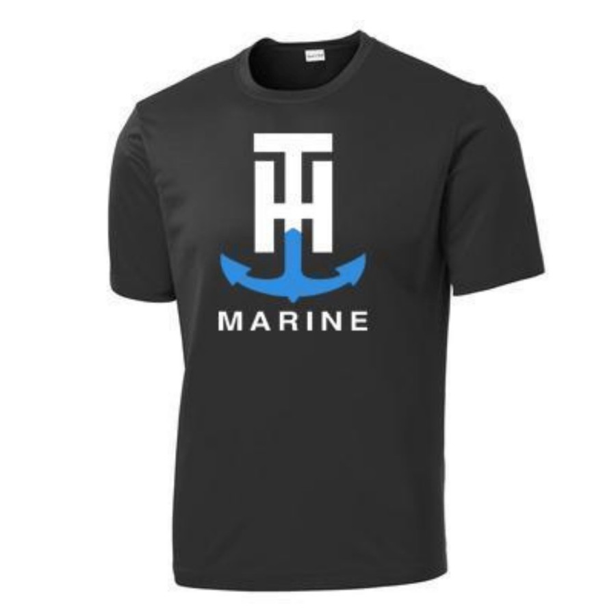 T-H Marine Black Short Sleeve Performance T-Shirt Tees