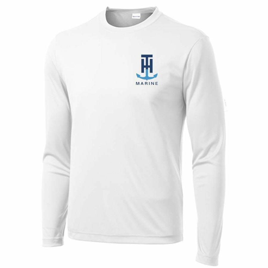 T-H Marine Blue Bass Long Sleeve Performance T-Shirt Tees