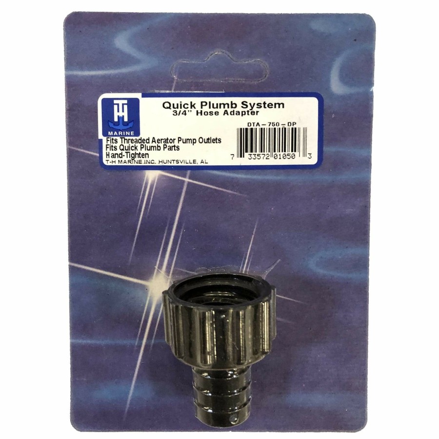 T-H Marine 3/4" Straight Barbed Quick Plumb Female Plumbing & Drains