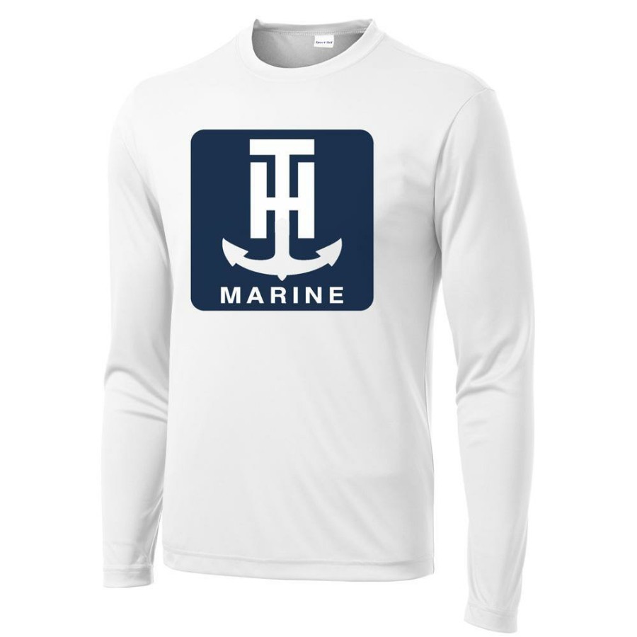 T-H Marine White Long Sleeve Performance T-Shirt Tees