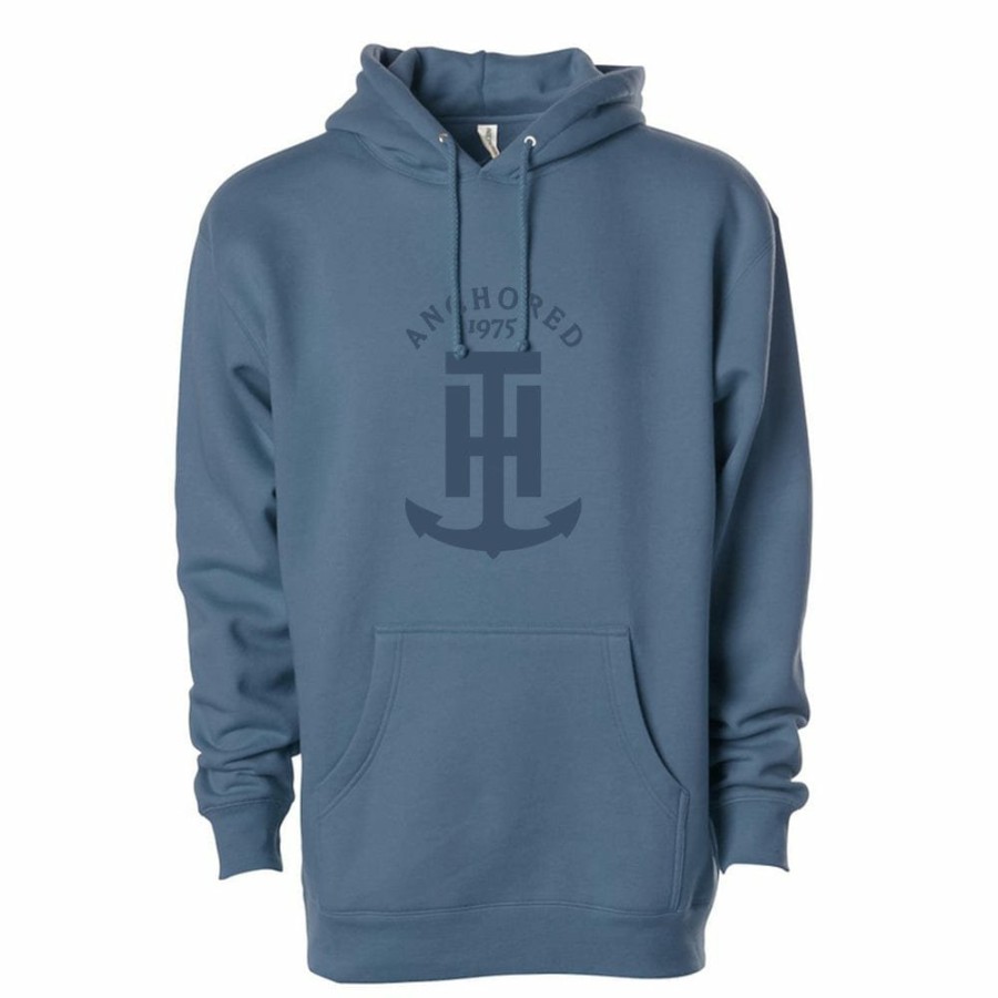 T-H Marine Blue Anchored Logo Hoodie Hoodies